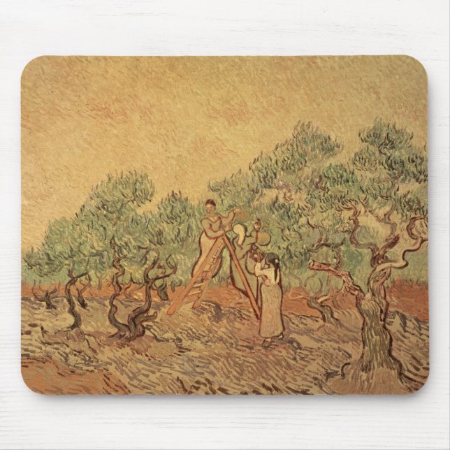Mousepad Vincent van Gogh | Olivicultura, 1889 (Frente)