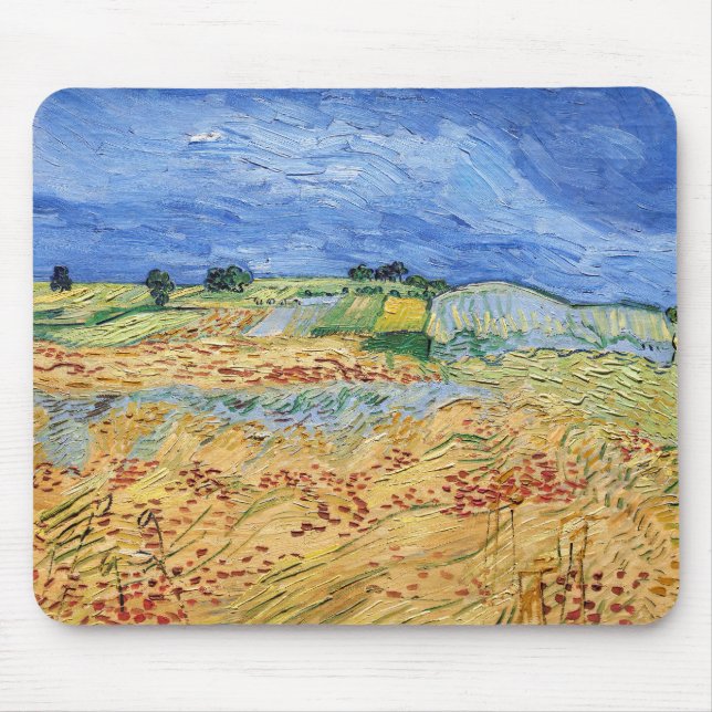 Mousepad Vincent van Gogh - Os campos / planície em Auvers (Frente)