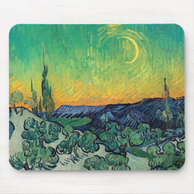 Mousepad Vincent van Gogh - Paisagem lunática com Casal (Frente)