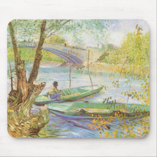 Mousepad Vincent van Gogh Pescando na Primavera, Pont de Cl