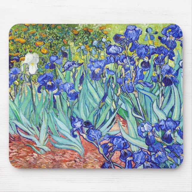 Mousepad Vincent Van Gogh pintando Íris (Frente)