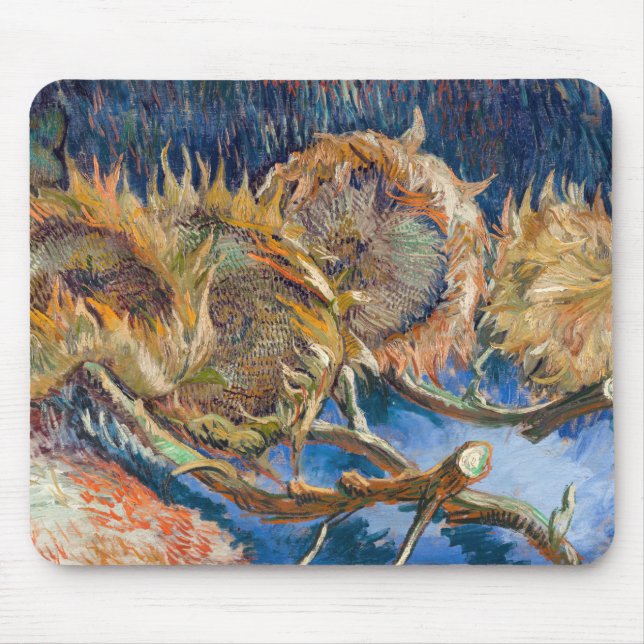 Mousepad Vincent van Gogh - Quatro Girassóis Cortados (Frente)