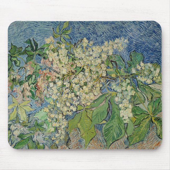 Mousepad Vincent van Gogh| Ramificações de castanha (Frente)