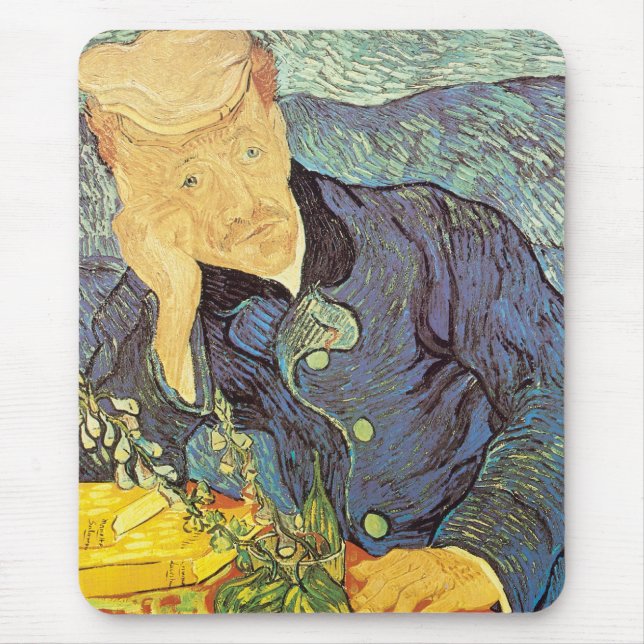 Mousepad Vincent van Gogh - Retrato do Doutor Gachet (Frente)