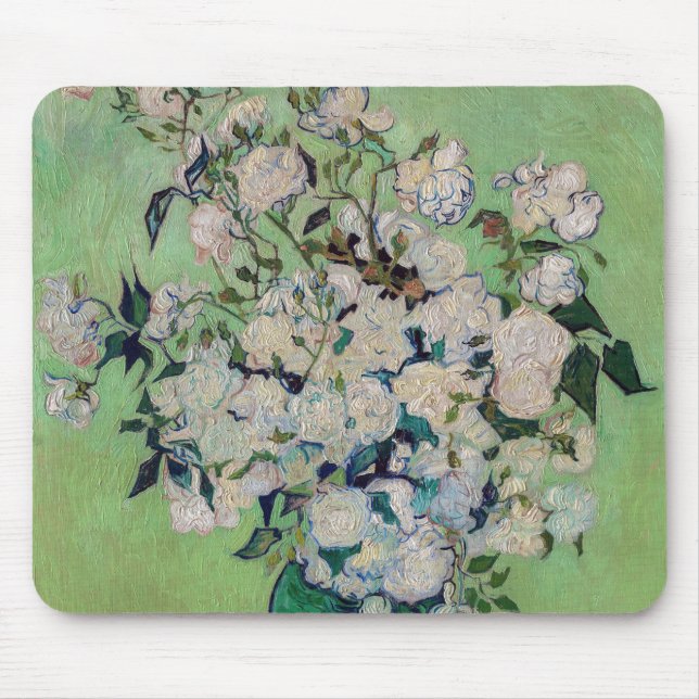 Mousepad Vincent van Gogh - Rosas (Frente)