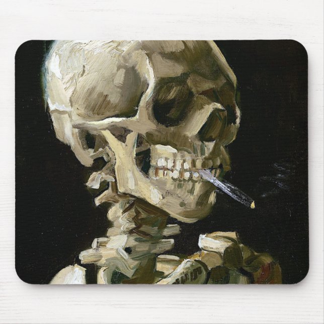Mousepad Vincent van Gogh Smoking Skeleton (Frente)