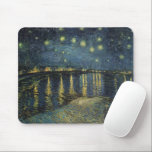 Mousepad Vincent van Gogh | Starry Night Over the Rhone<br><div class="desc">A Noite Estrelada,  1888 | por Vincent van Gogh | Art Location: Musee d'Orsay,  Paris,  França | Artista neerlandês | Número de recolha de imagens: XIR60960</div>