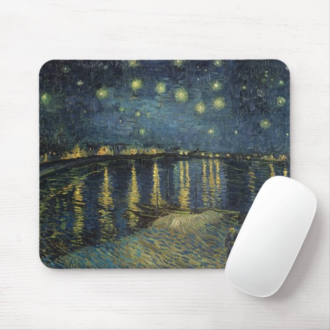 Mousepad Vincent van Gogh | Starry Night Over the Rhone (Com mouse)
