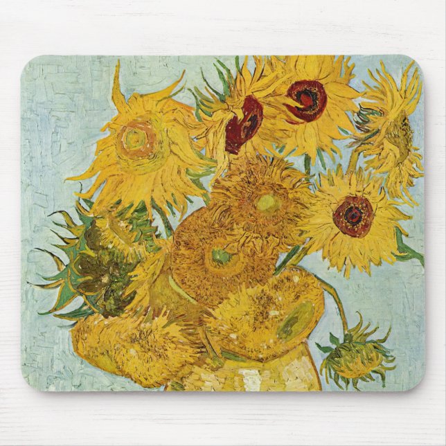 Mousepad Vincent Van Gogh - Vase com Doze Girassóis (Frente)