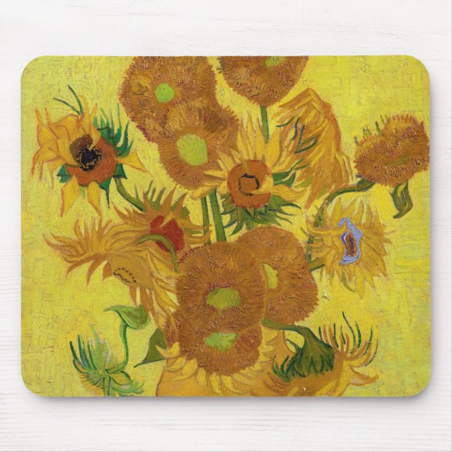 Mousepad Vincent van Gogh - Vase com Quinze Girassóis (Frente)