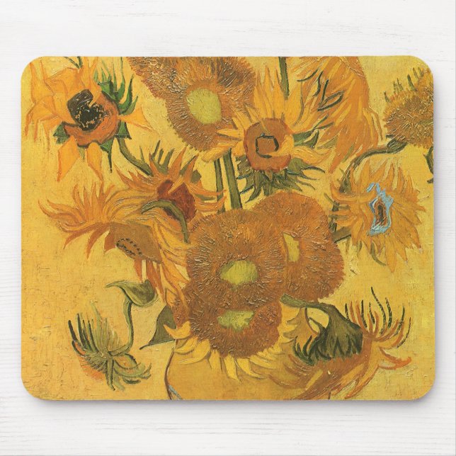 Mousepad Vincent van Gogh - Vase com Quinze Girassóis (Frente)