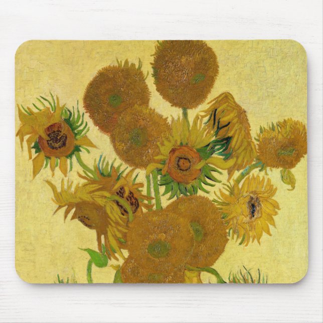 Mousepad Vincent van Gogh - Vase com Quinze Girassóis (Frente)