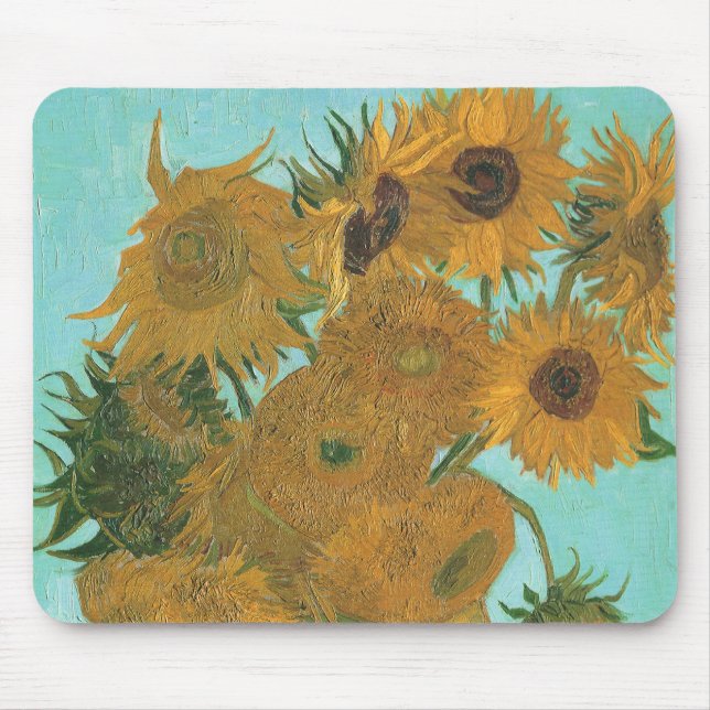 Mousepad Vincent van Gogh - Vaso com Doze Girassóis (Frente)