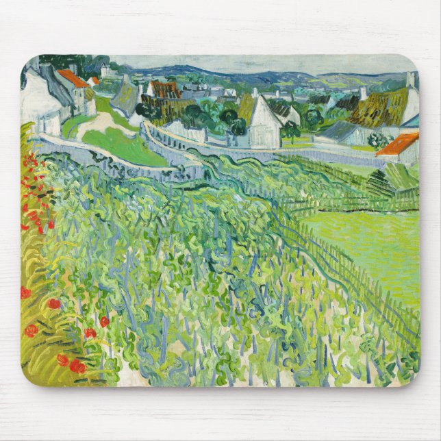 Mousepad Vincent van Gogh - Vineyards em Auvers (Frente)