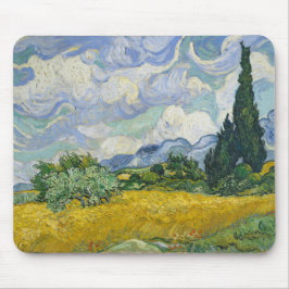 Mousepad Vincent Van Gogh Wheat Field com Cyprestes