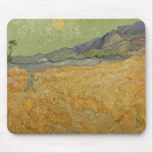 Mousepad Vincent van Gogh Wheatfield com Reaper, 1889