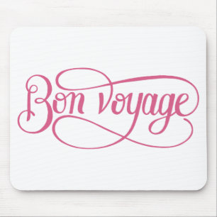 Mousepad Vinheta de caligrafia boa viagem