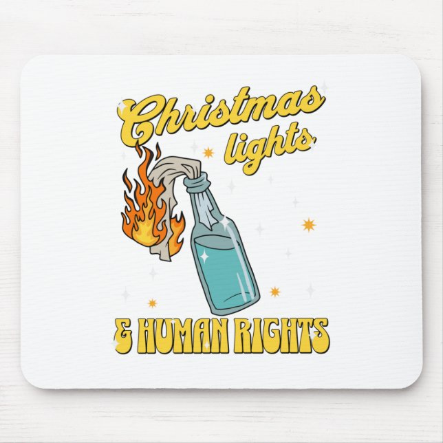 Mousepad Vinheta dos Direitos Humanos das Luzes de Natal (Frente)