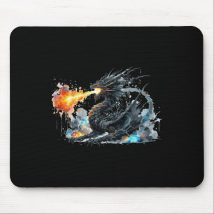 Mousepad Vinheta Dragão Preto1