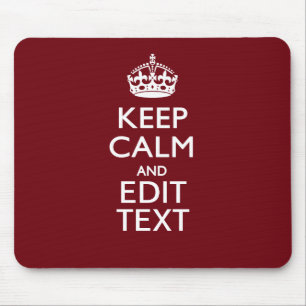 Mousepad Vinho De Cranberry Decor De Borgonha Mantenha Calm