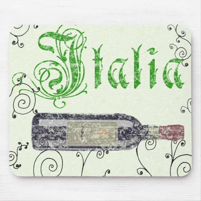 Mousepad Vinho Italiano Garrafa Antiga (Frente)