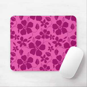 MOUSEPAD VINHO TINTO BURGUINHÊS COM HULA HAVAIANO (HIBÍSCUS