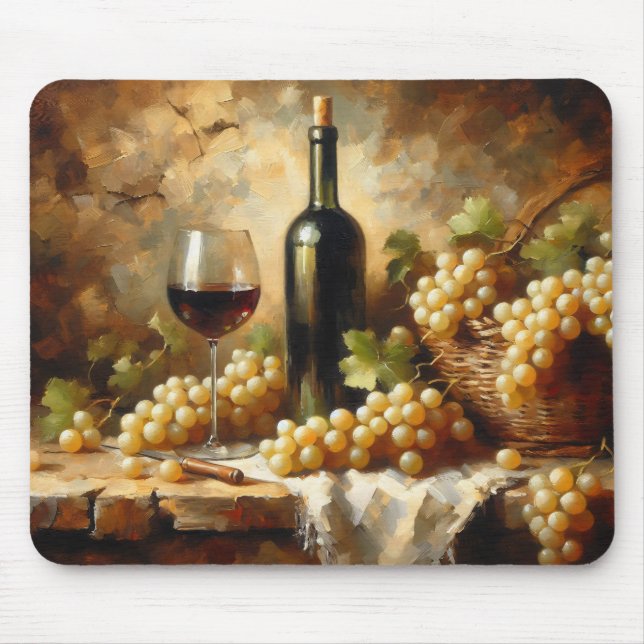 Mousepad Vinho, Vinho, Vinho, Uvas Ainda Vidas (Frente)