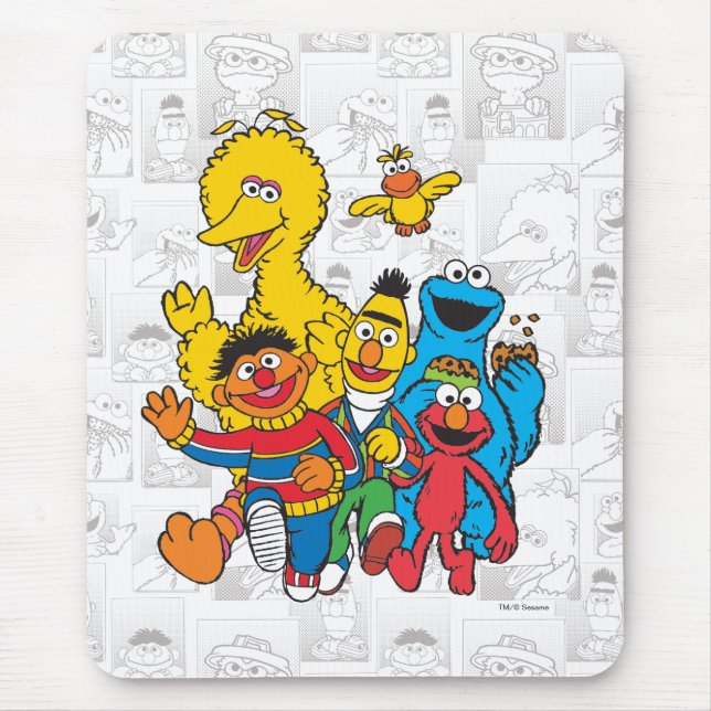 Mousepad Vintage 123 Sesame Street (Frente)