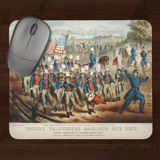 Mousepad Vintage 1862 Voluntários Yankee entrando em Dixie