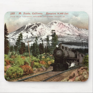 Mousepad Vintage 1912 do sul do Pacífico Mt. Shasta