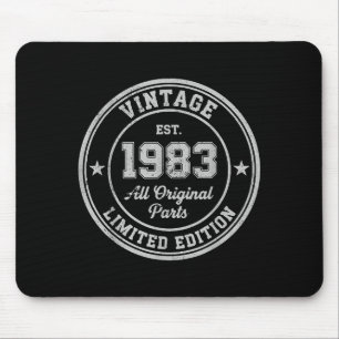 Mousepad Vintage 1983 peças originais 43 aniversário limita