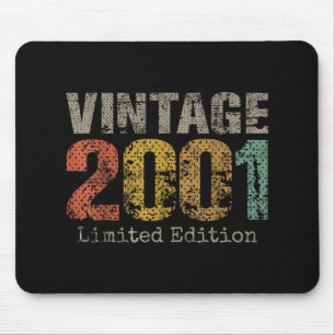Mousepad Vintage 2001 Texto Presente de Aniversário de 25 a