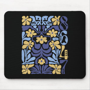 Mousepad Vintage 8647 Sutil Anti Presidente 86 47 Floral Bo