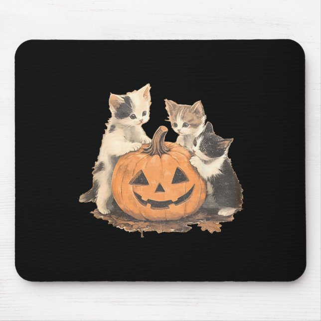 Mousepad Vintage 90s Cat Halloween (Frente)