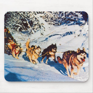 Mousepad Vintage Alaska eskimo Malamute