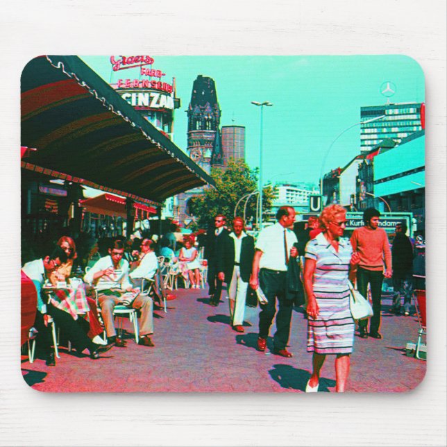 Mousepad Vintage Alemanha Berlim kurfürstendamm avenue (Frente)