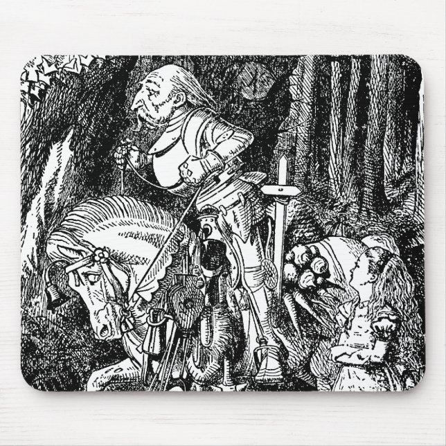 Mousepad Vintage Alice no Cavalo Branco da Maravilha (Frente)