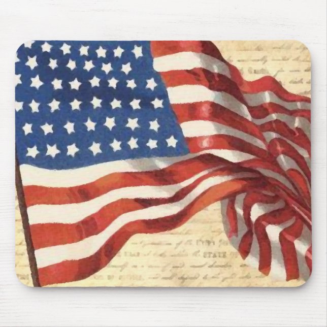 Mousepad Vintage American Flag (Frente)
