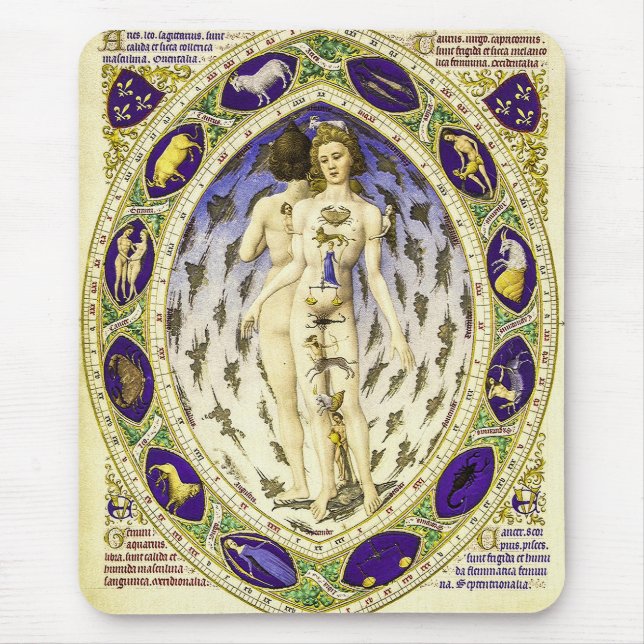 Mousepad Vintage Anatomic Zodiac Man (Frente)