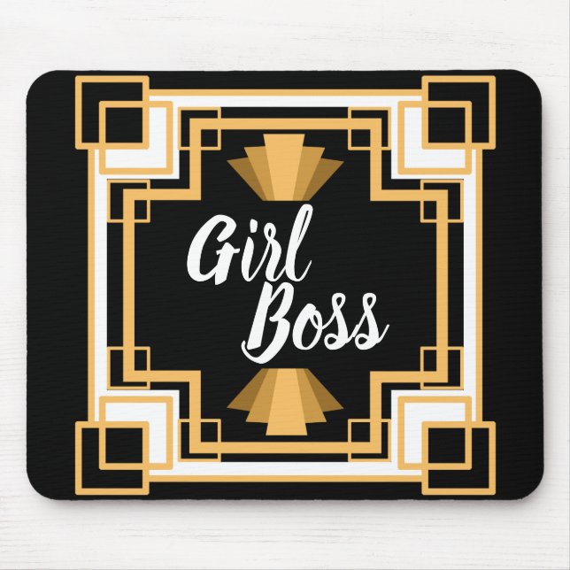 Mousepad Vintage Art Deco Girl Boss (Frente)
