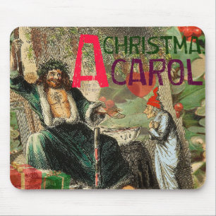 Mousepad Vintage Art Impressão Graphic Scrooge de Natal