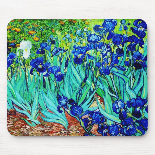 Mousepad Vintage Art Irises (Frente)