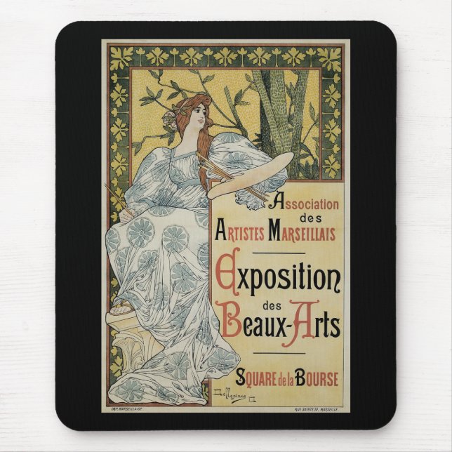 Mousepad Vintage Art Nouveau, Exposition des Beaux Arts (Frente)
