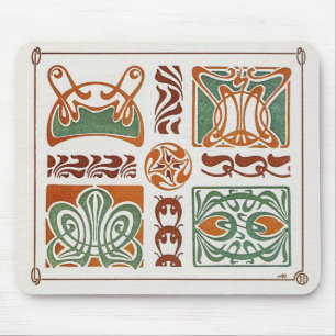 Mousepad Vintage Art Nouveau Ilustração de Alphonse Mucha