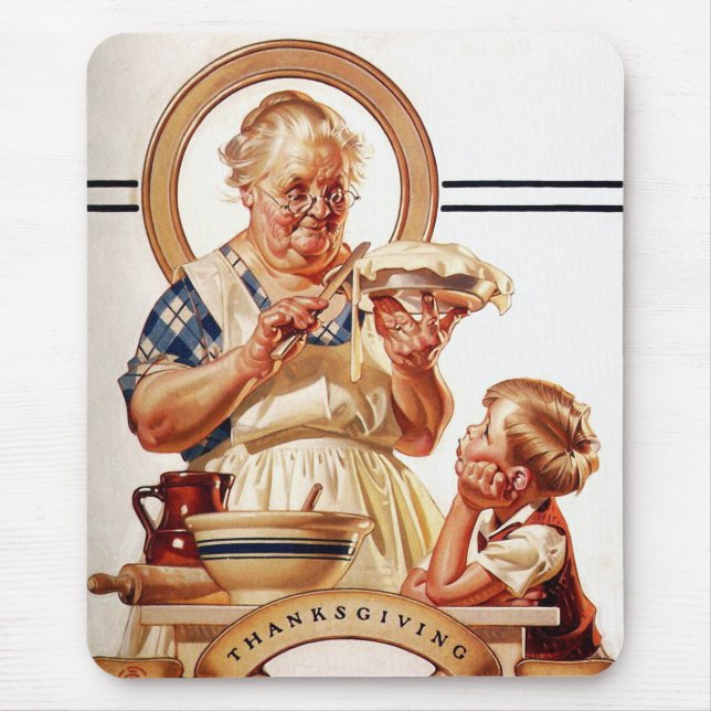 Mousepad Vintage Art Thankspurt Gift (Frente)