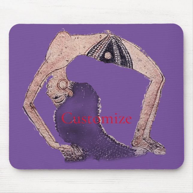 Mousepad Vintage Backbend Yoga Pose Thunder_Cove (Frente)