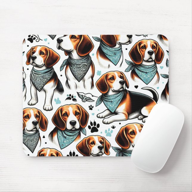 Mousepad Vintage Beagle (Com mouse)