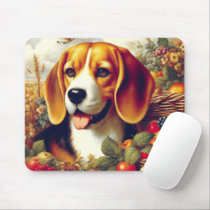 Mousepad Vintage Beagle Puppy Painting
