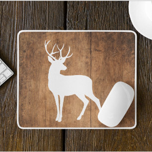 Mousepad Vintage Beauty Wood & Deer