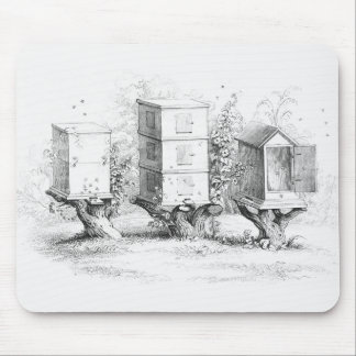 Mousepad Vintage Bee Boxes Honey